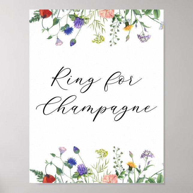 Wildflower Fields Ring for Champagne Sign (Front)
