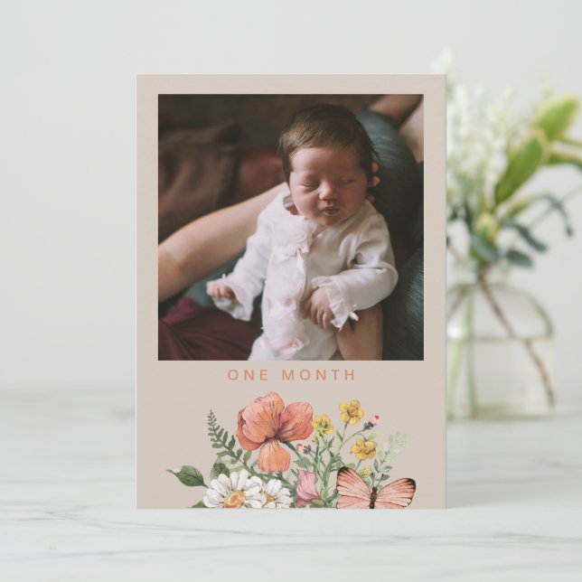 Wildflower First Year Banner Flag | Wildflower Invitation (Standing Front)