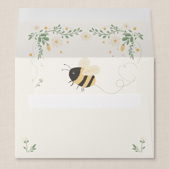 Wildflower Flight Bumble Bee 5x7 Envelope (Wildflower Flight A7 Envelope - Open)