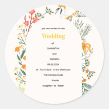 Wildflower Floral Arch Garden Party Invitation