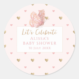 Wildflower Floral Baby Shower Classic Round Sticker