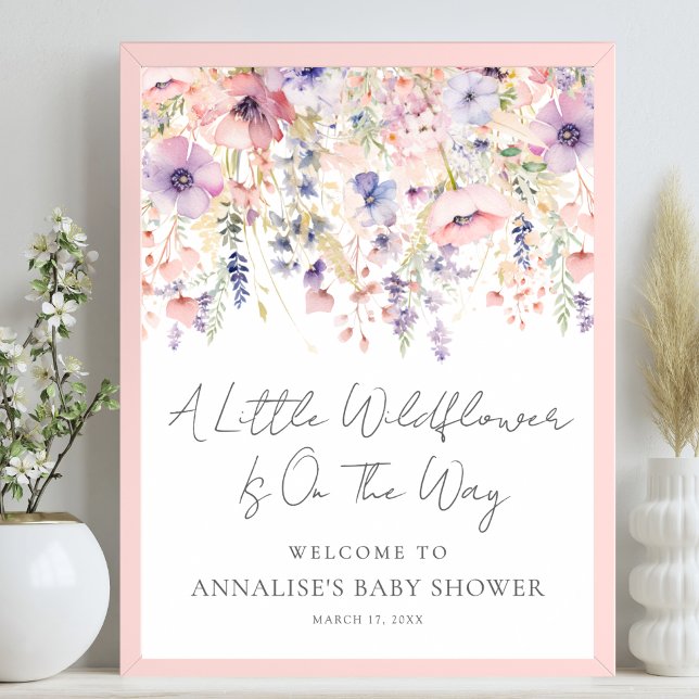 Wildflower Floral Baby Shower Poster (Wildflower Floral Baby Shower Poster)