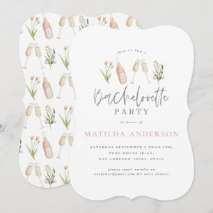 wildflower floral bachelorette party invitation