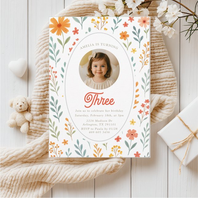Wildflower Floral Birthday Invitation (Creator Uploaded)