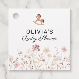 Wildflower Floral Boho Baby Shower Souvenir Gift Favour Tags