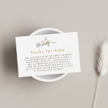 Wildflower Floral Books For Baby Enclosure Card<br><div class="desc">Cute floral baby shower "books for baby" enclosure card with tiny watercolor wildflowers.</div>