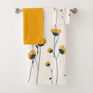 wildflower, floral, botanical, nature-inspired, ru bath towel set