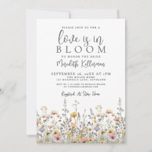 Wildflower Floral Bridal Shower Invitation