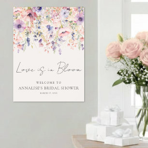 Wildflower Floral Bridal Shower Welcome Sign