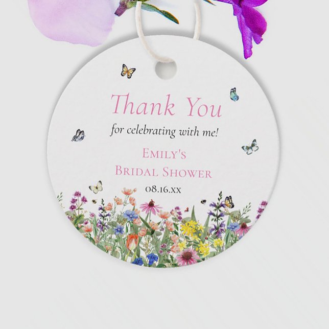 Wildflower Floral & Butterflies Thank You Favour Tags (Creator Uploaded)