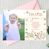 Wildflower Floral Butterfly Picture Birthday Party