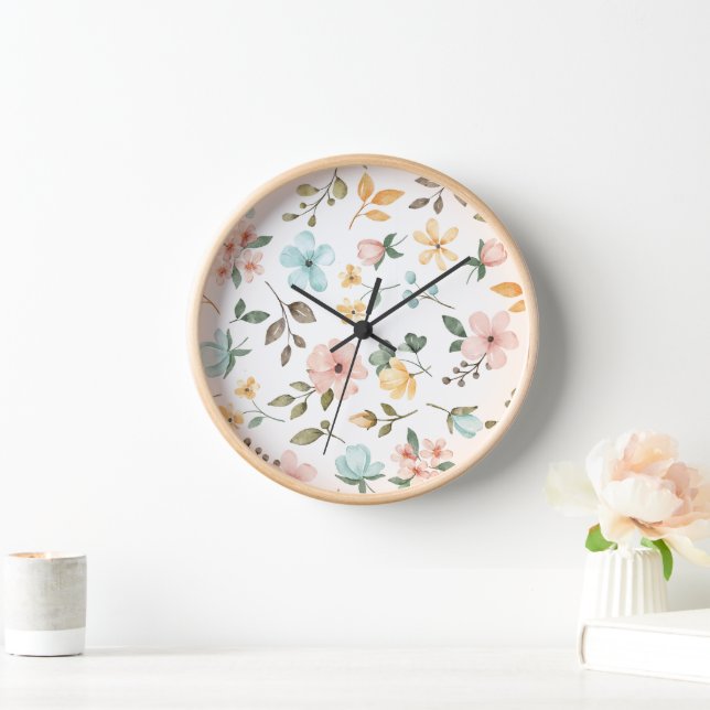 Wildflower Floral  Clock (Home)