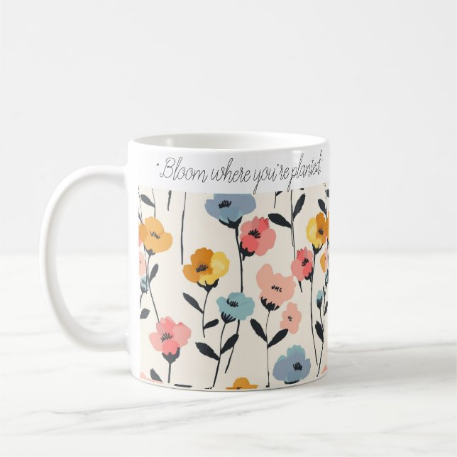Wildflower Floral Coffee Mug Gift (Left)