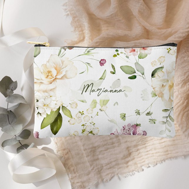 Wildflower Floral Cosmetic/Accessory Makeup Bag (Creator Uploaded)
