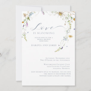  Wildflower Floral Couples Bridal Shower Invitation