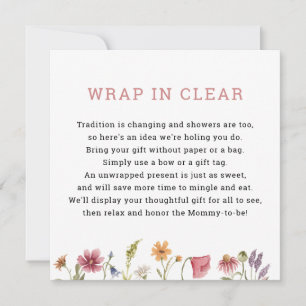 Wildflower Floral Display Shower Wrap in Clear  Invitation