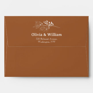 Wildflower Floral Elegant Wedding  Envelope