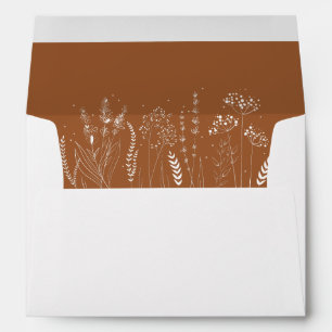 Wildflower Floral Elegant Wedding  Envelope