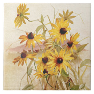 Wildflower Floral Flower Botanical Tile