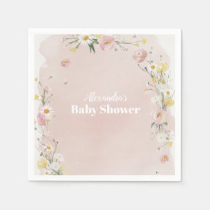 Wildflower Floral Frame Napkin