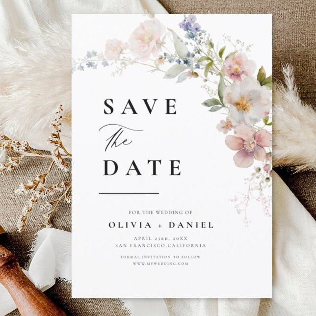 Wildflower Floral Garden Boho Save the Date (Creator Uploaded)