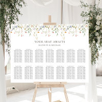 Wildflower Floral Garden Wedding 14 Table Seating