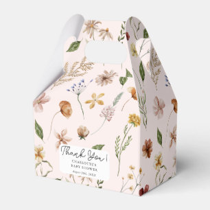 Wildflower Floral Girl Baby Shower Favour Box