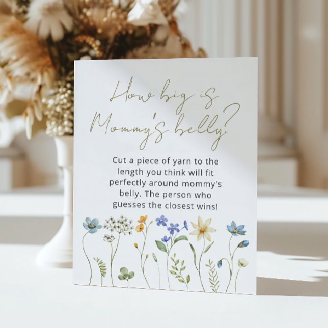 Wildflower Floral How big is Mummy’s belly Poster (Creator Uploaded)