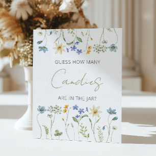Wildflower Floral How many candies Poster