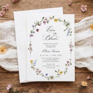 Wildflower Floral Love in Bloom Bridal Shower Invitation