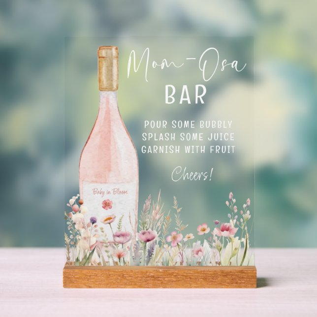 Wildflower Floral Mum-Osa Sign (Neutral)