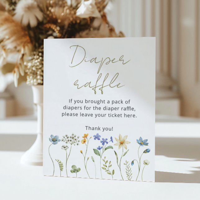 Wildflower Floral Neutral Diaper raffle Poster (Creator Uploaded)