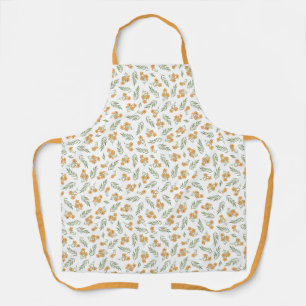 Wildflower Floral Pattern Apron