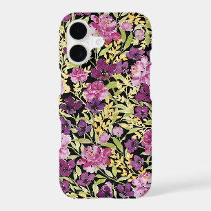 Wildflower floral peony purple poppy iPhone case
