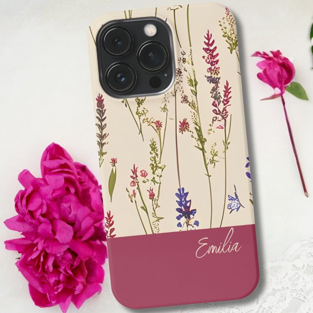 Wildflower Floral Personalised iPhone Case (Creator Uploaded)