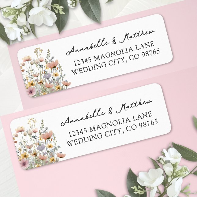 Wildflower Floral Return Address (Wildflower Floral Return Address Label )