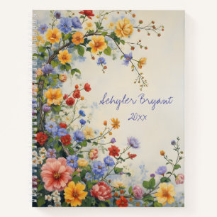 Wildflower Floral Spiral-bound Journal Notebook