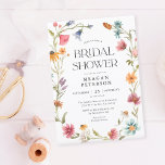 Wildflower Floral Spring Bridal Shower Invitation<br><div class="desc">Celebrate your bride-to-be with this Watercolor Floral Spring Bridal Shower! The design is perfect for any baby shower,  and comes with matching labels to share the happy news.</div>