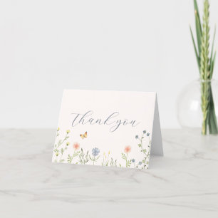 Wildflower Floral Thank You Card