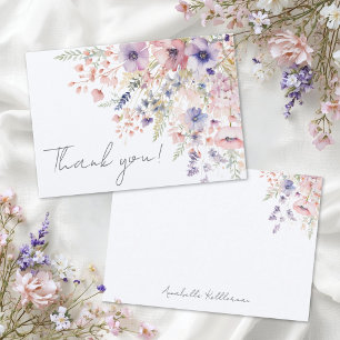 Wildflower Floral Thank You Card
