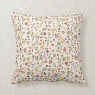 Wildflower Floral Throw Pillow