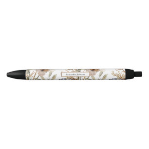 Wildflower Floral Watercolor Name Pen