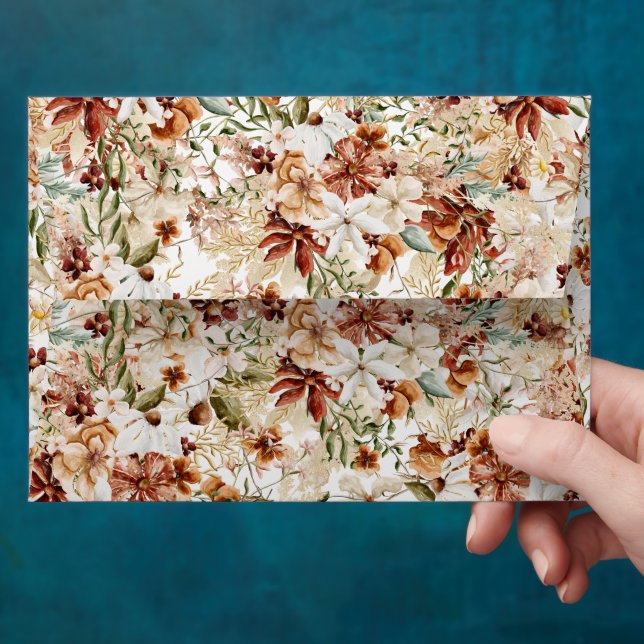 Wildflower Floral Wedding Envelope (Hand)