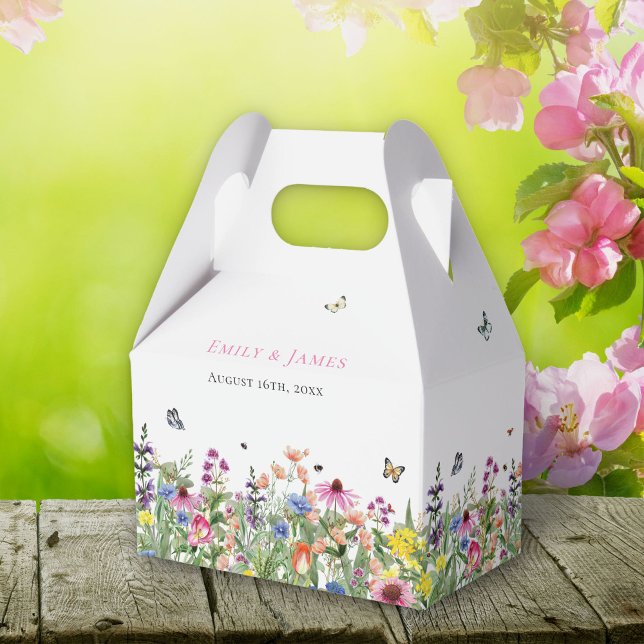 Wildflower Floral Wedding Favour Box (Creator Uploaded)