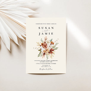 Wildflower Floral Wedding invitation