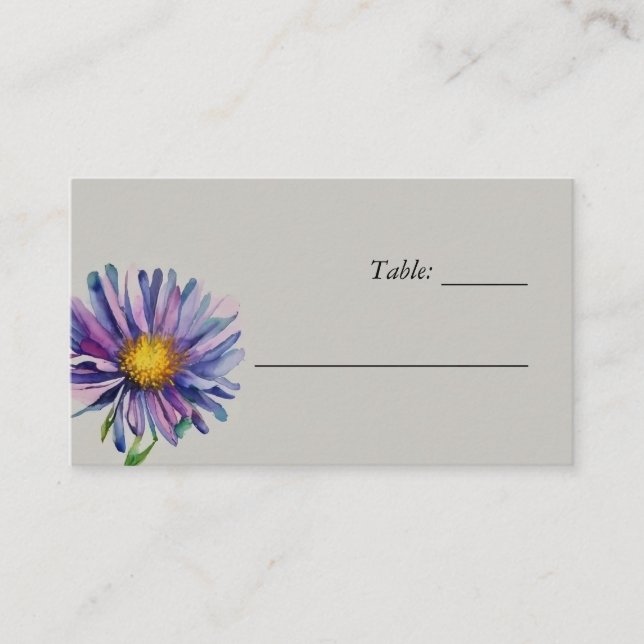 Wildflower Floral Wedding Place Card (Front)