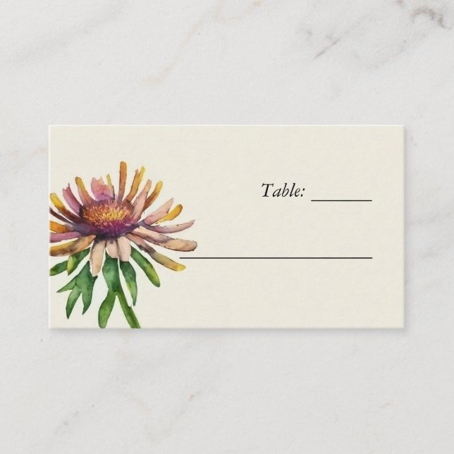 Wildflower Floral Wedding Place Card (Front)
