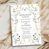 Wildflower Floral Wreath Garden Rehearsal Lunch