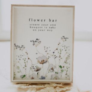 Wildflower Flower Bar Flower Station Sign