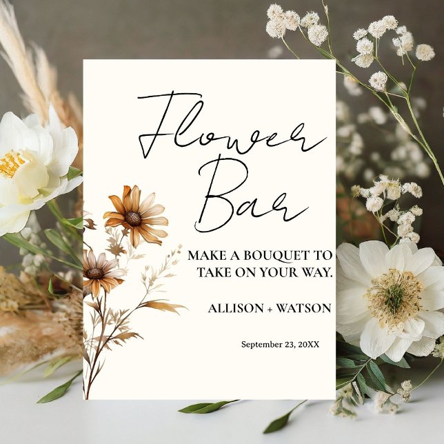 Wildflower  Flower bar sign bridal shower flower  (Creator Uploaded)